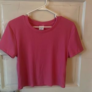 J.o & Co size Large pink crop top , worn once